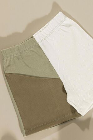 Baskılı Garnili Yeşil Alt Üst Takım