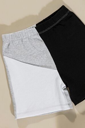 Baskılı Garnili Siyah Alt Üst Takım