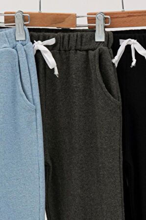 3'lü Jogger Mavi Yeşil Siyah Set