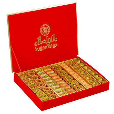 Karışık Baklava - Kırmızı Kadife Kutusunda 6lı Lezzet Koleksiyonu 800gr