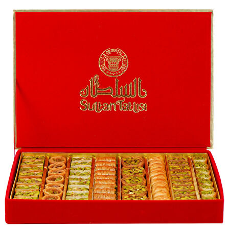 Karışık Baklava - Kırmızı Kadife Kutusunda 6lı Lezzet Koleksiyonu 800gr