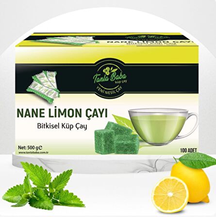 TanlaBaba Sargılı Nane Limon Bitki Çayı 500 gr Küp Çay Bitkisel Çay Doğal Çay