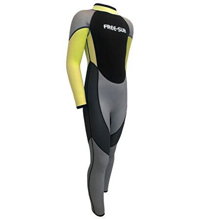 Free-Sub 3mm Çocuk Sörf Scuba Tüplü Dalış Elbisesi Wetsuit Yellow