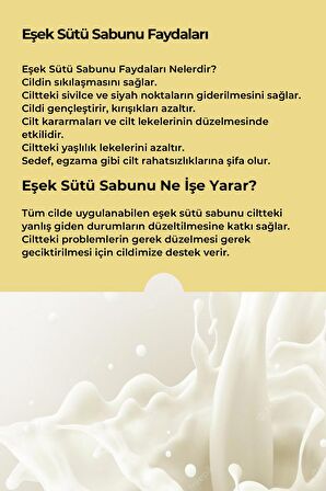 Eşek Sütü Sabunu Natural Canlandırıcı Ve Besleyici 120gr.