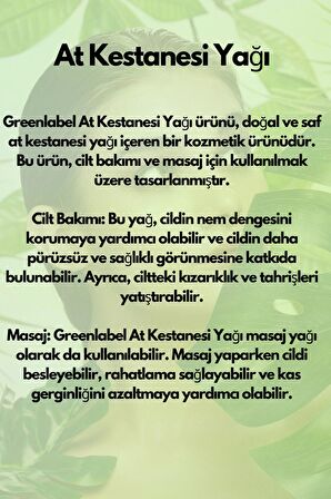 Greenlabel At Kestanesi Yağı 20 Ml