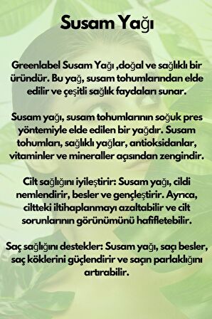 Greenlabel Susam Yağı 50ml