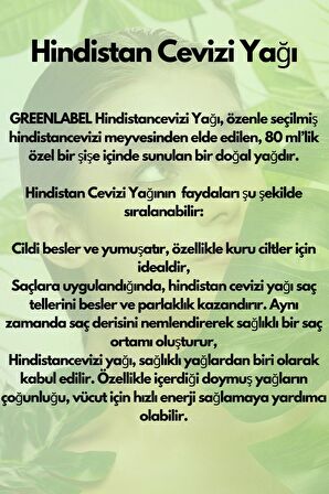 Greenlabel Organik Hindistan Cevizi Yağı 80gr.