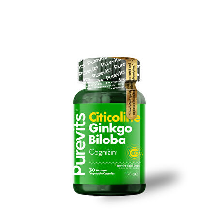 PUREVITS GİNKGO BİLOBA & SİTİKOLİN FOCUS COMPLEX 400MGX 30 V-CAP