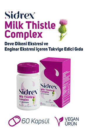 Milk Thistle Complex Deve Dikeni Ekstresi Ve Enginar Ekstresi Içeren Takviye Edici Gıda 60 Kapsül