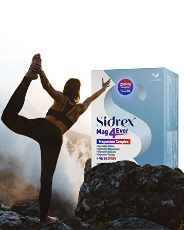 SIDREX Mag4ever Magnezyum ve Vitamin B6 İçeren Takviye Edici Gıda 60 KAPSUL