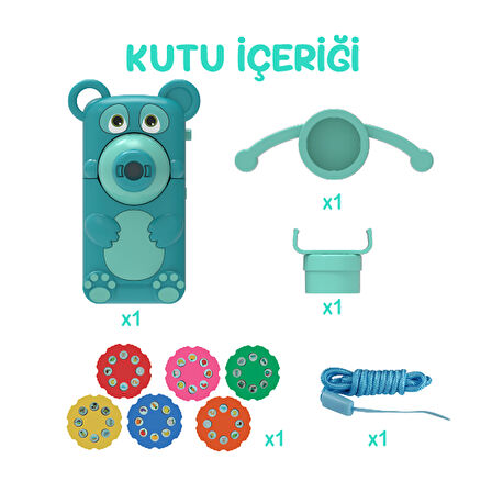 Eğitici Projeksiyonlu Çizim Oyuncağı – 6 Slayt Diskli Işıklı Çizim Projektörü