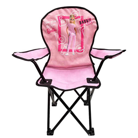 Barbie Katlanabilir Çocuk Kamp Sandalyesi - Açık Pembe