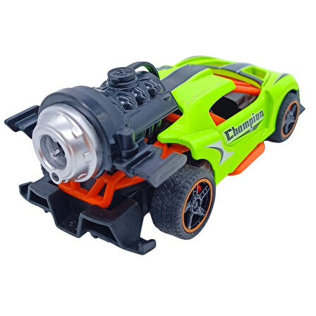 Gokiddy Sprey Fonksiyonlu Pilli Metal Çek Bırak Araba – Eğitici Işıklı Egzozlu Oyuncak Araç