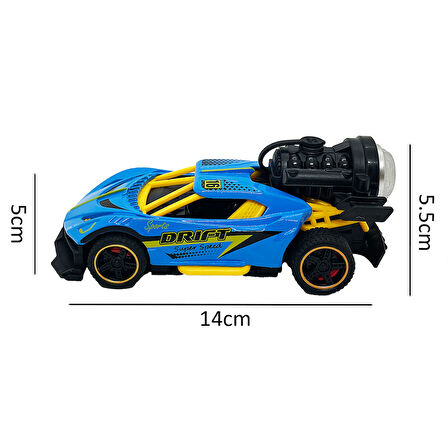 Spray Fonksiyonlu Pilli Metal Çek Bırak Araba Sesli Işıklı Mavi