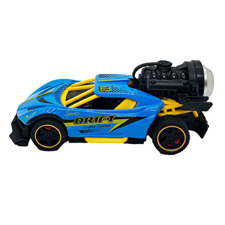 Spray Fonksiyonlu Pilli Metal Çek Bırak Araba Sesli Işıklı Mavi