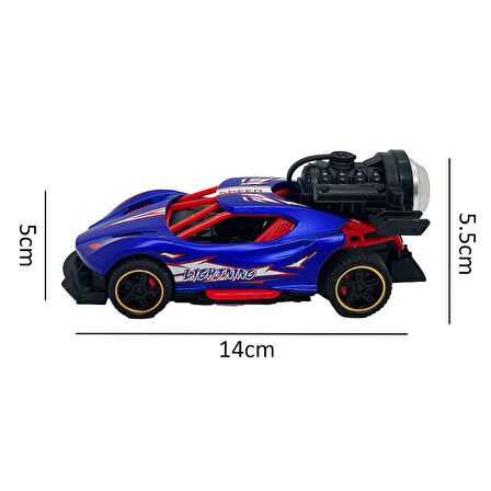 Spray Fonksiyonlu Pilli Metal Çek Bırak Araba Sesli Işıklı Mor