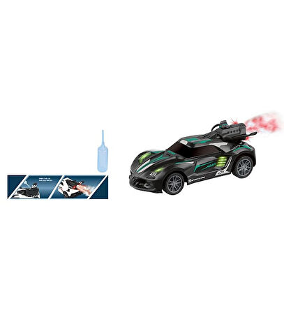 Rc Spray Uzaktan Kumandalı Şarjlı Duman Atan Oyuncak Araba 18 Cm Siyah Led Işıklı