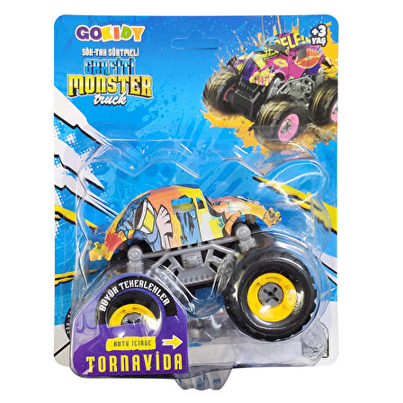 Monster Truck Sök Tak Grafitti Sürtmeli Master Araba Sarı