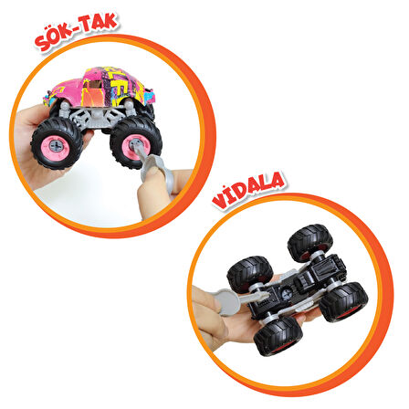 Monster Truck Sök Tak Grafitti Sürtmeli Master Araba Yeşil