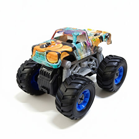 Monster Truck Sök Tak Grafitti Sürtmeli Master Araba Yeşil