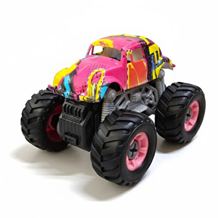 Monster Truck Sök Tak Grafitti Sürtmeli Master Araba Mor