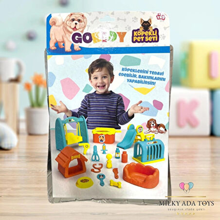 GOKIDY KÖPEKLİ PET SET OYUN SETİ DOG PET SET