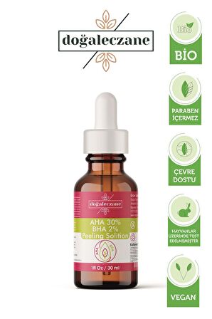 Aha %30 + Bha %2 + Panthenol %3 Leke Karşıtı & Cilt Tonu Eşitleyici Peeling Cilt Serum 30 ml