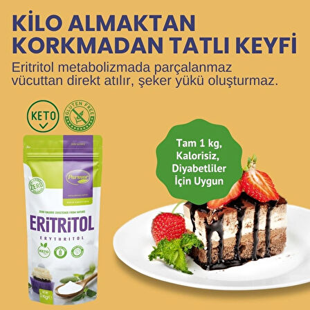 1 kg Eritritol 1 Paket. Keto / Ketojenik / Vegan Diyete Uygundur