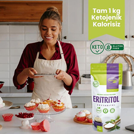 1 kg Eritritol 1 Paket. Keto / Ketojenik / Vegan Diyete Uygundur
