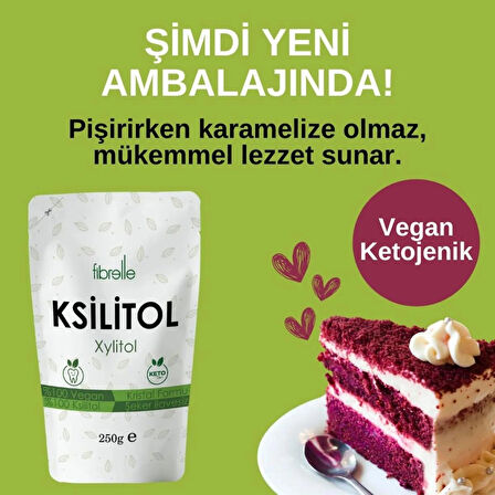 Fibrelle Ksilitol 250 g 3 paket Keto /Ketojenik / Vegan diyete uygundur.