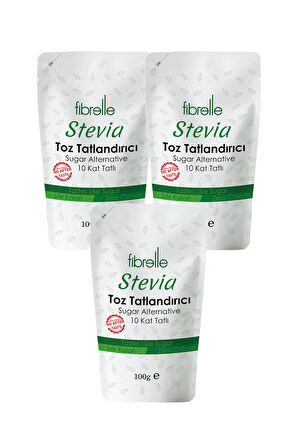 Fibrelle  Ultra Stevialı Tatlandırıcı  100 g 3 Paket