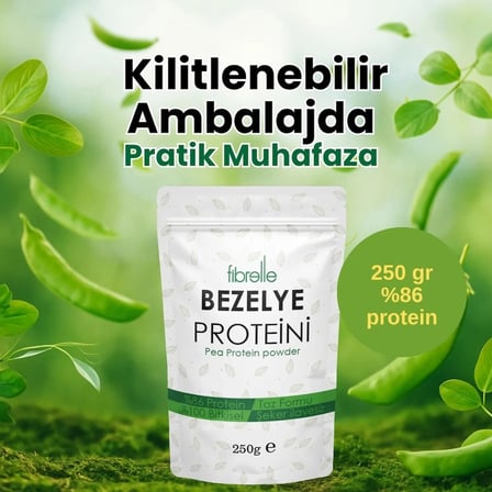 Bezelye Proteini Tozu 250 gr // Yüksek Protein Oranı // %85 Bezelye Proteini