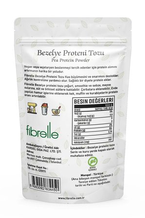 Bezelye Proteini Tozu 250 gr // Yüksek Protein Oranı // %85 Bezelye Proteini