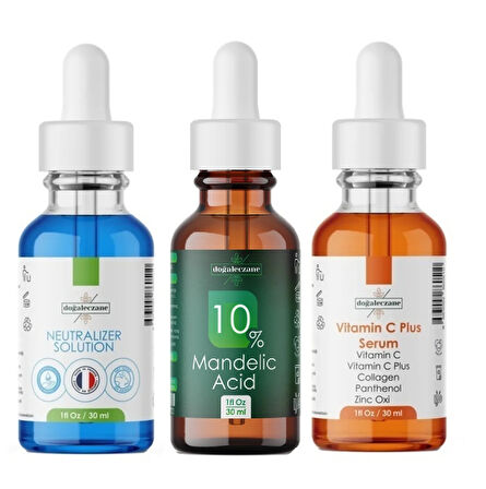 Alın Kırışıklıkları Giderme Mandelik Asit %10 Set Hızlı Etki 90 ml