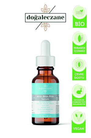 AHA+BHA+PHA Gözenek Küçültücü Yenileyici Cilt Serumu 30 ml.