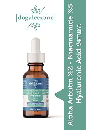 Lekeli Ciltler İçin Aydınlatıcı Yüz Serumu Niacinamide 5% + Alpha Arbutin 2% Hyaluronic Acid 30 ml.