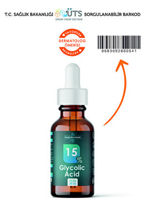 Çene Sarkma  Toparlama Glikolik Asit %15 | Glikolik Asit Peelingi 30 ml