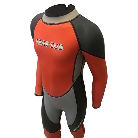 Free-Sub 3mm Çocuk Sörf Scuba Tüplü Dalış Elbisesi Wetsuit Red