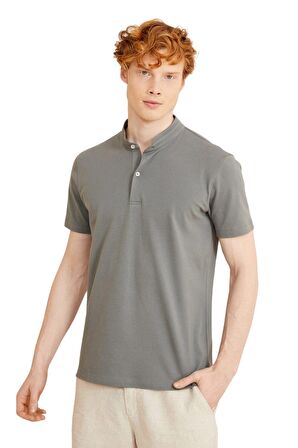 Xint Erkek Koyu Gri 0 Yaka T-shirt 501931  