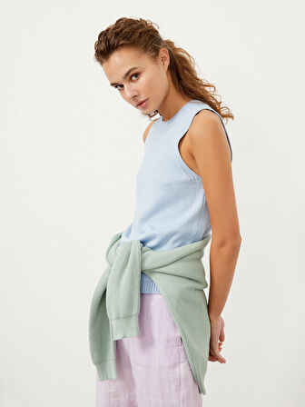 Mavi Regular Fit Pamuklu Bluz