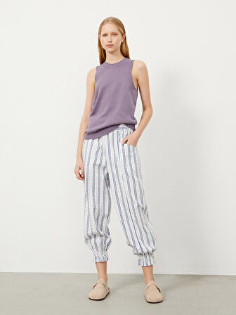 Lila Regular Fit Pamuklu Bluz