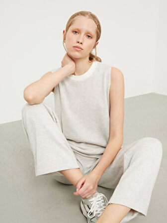 Gri Regular Fit Pamuklu Pantolon