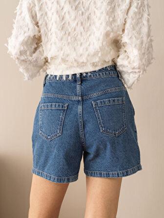 Mavi Regular Fit Pamuklu Denim Şort