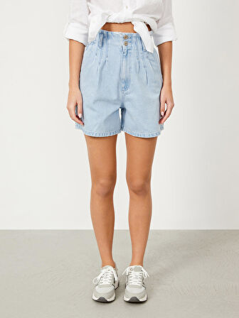 Mavi Regular Fit Pamuklu Denim Şort
