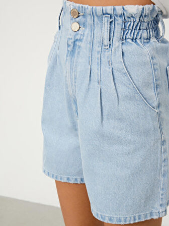 Mavi Regular Fit Pamuklu Denim Şort