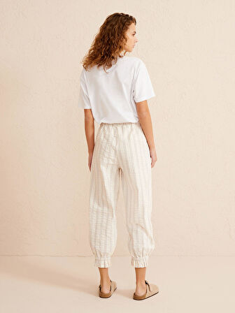 Sarı Regular Fit Pamuklu Pantolon