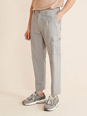 Siyah Chino Fit Pamuklu Pantolon