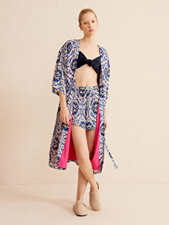 Lacivert Oversize  Kimono