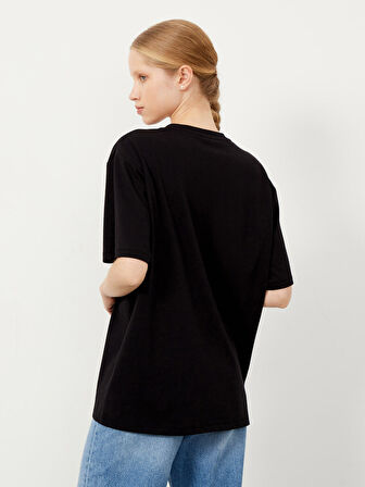 Siyah Big Oversize Pamuklu Tişört