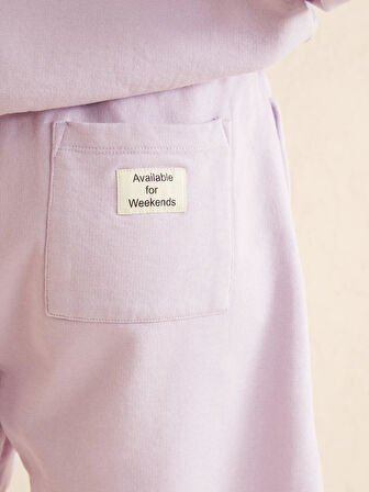 Lila Regular Fit Pamuklu Şort